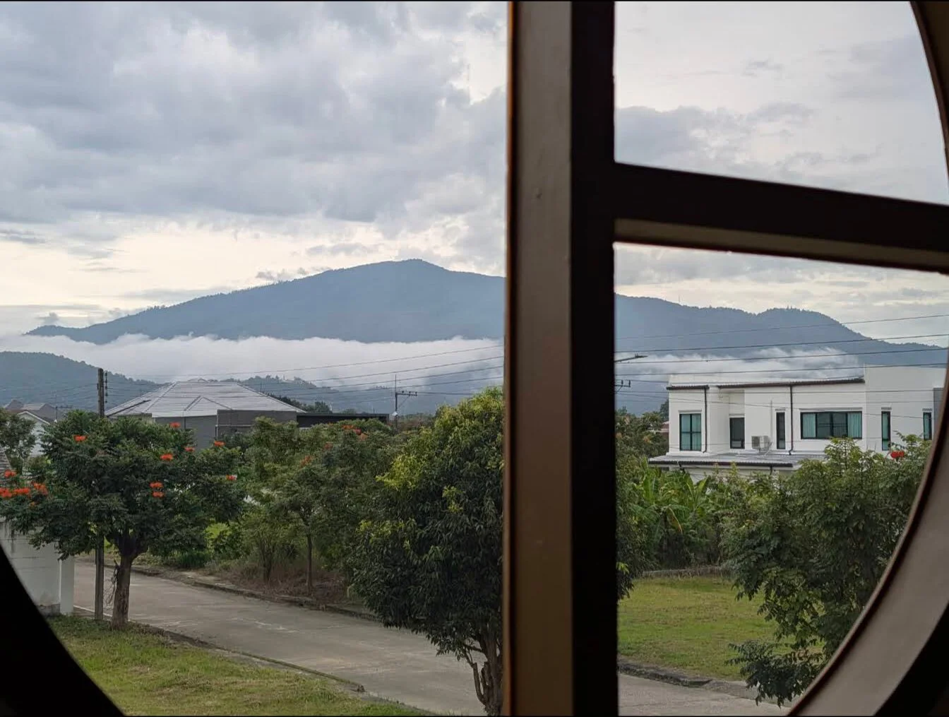 Mountain view from our window in Chiang Mai